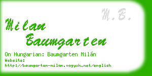 milan baumgarten business card